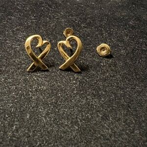 18k Gold Tiffany Paloma Picasso Heart Earrings